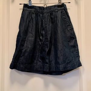 Anthropologie Level 99 Chambray Denim Skirt